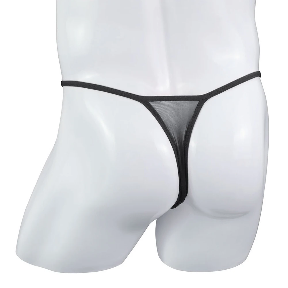 Sous-vêtements transparents en maille pour hommes, lingerie sexy, string en T, vêtements d'intérieur masculins