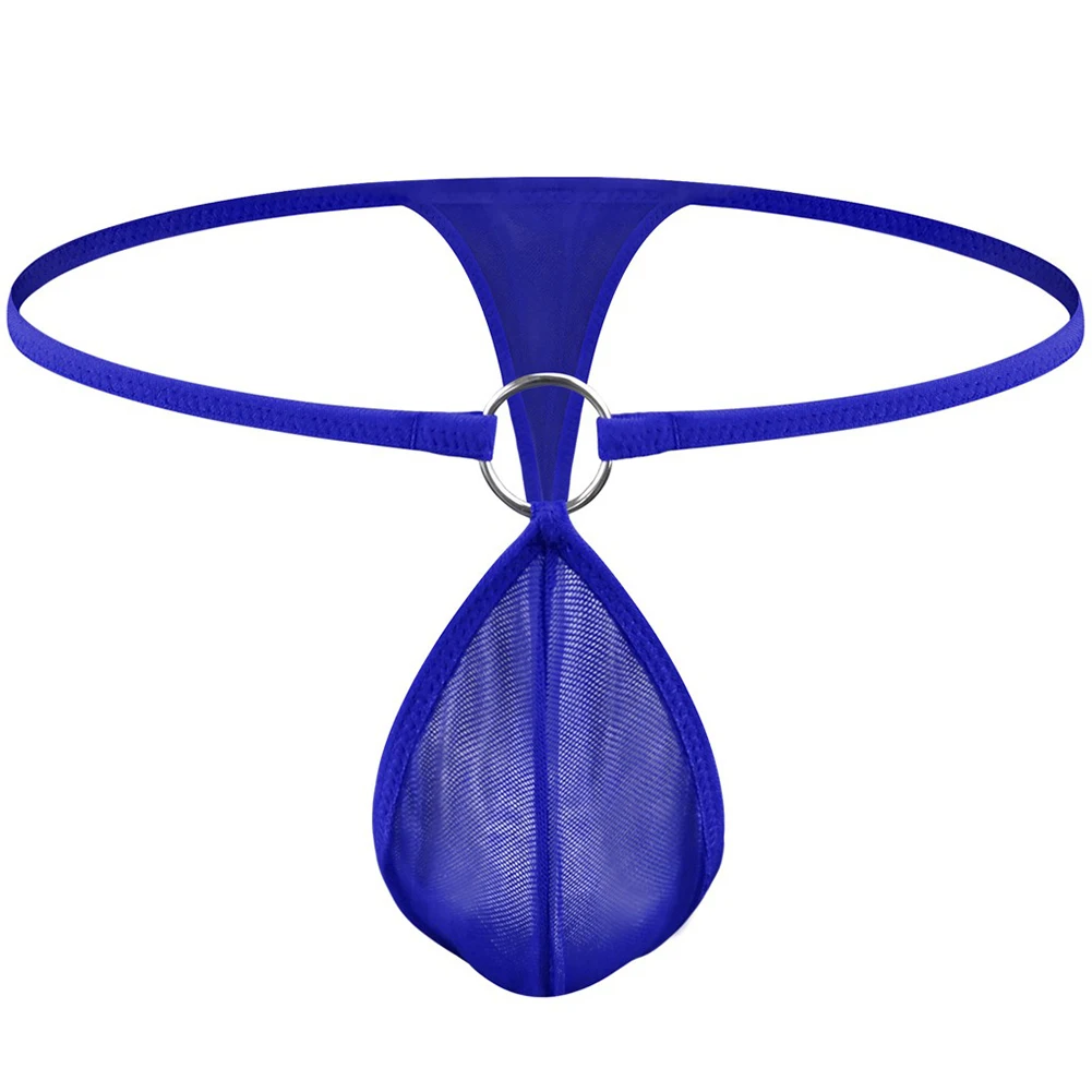 Sous-vêtements transparents en maille pour hommes, lingerie sexy, string en T, vêtements d'intérieur masculins