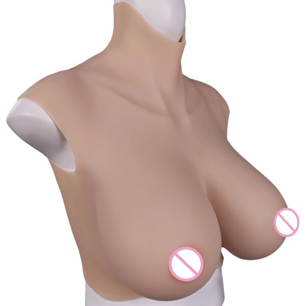 Buste en silicone sans huile pour hommes et garçons, faux seins réalistes, formes mammaires, cosplay transexuelle, transgenre, Crossdresser, tasse 7e K – Image 3