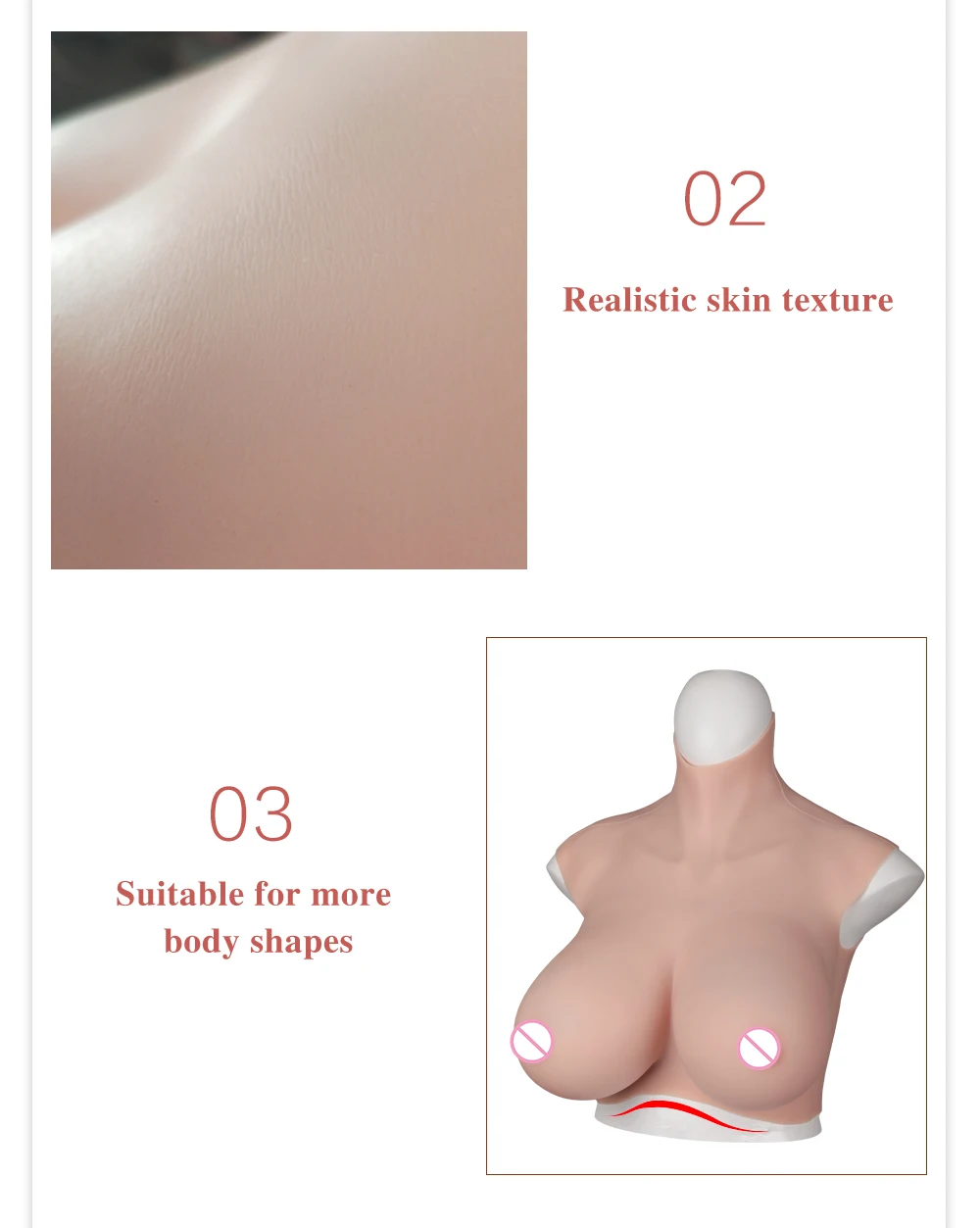 Buste en silicone sans huile pour hommes et garçons, faux seins réalistes, formes mammaires, cosplay transexuelle, transgenre, Crossdresser, tasse 7e K