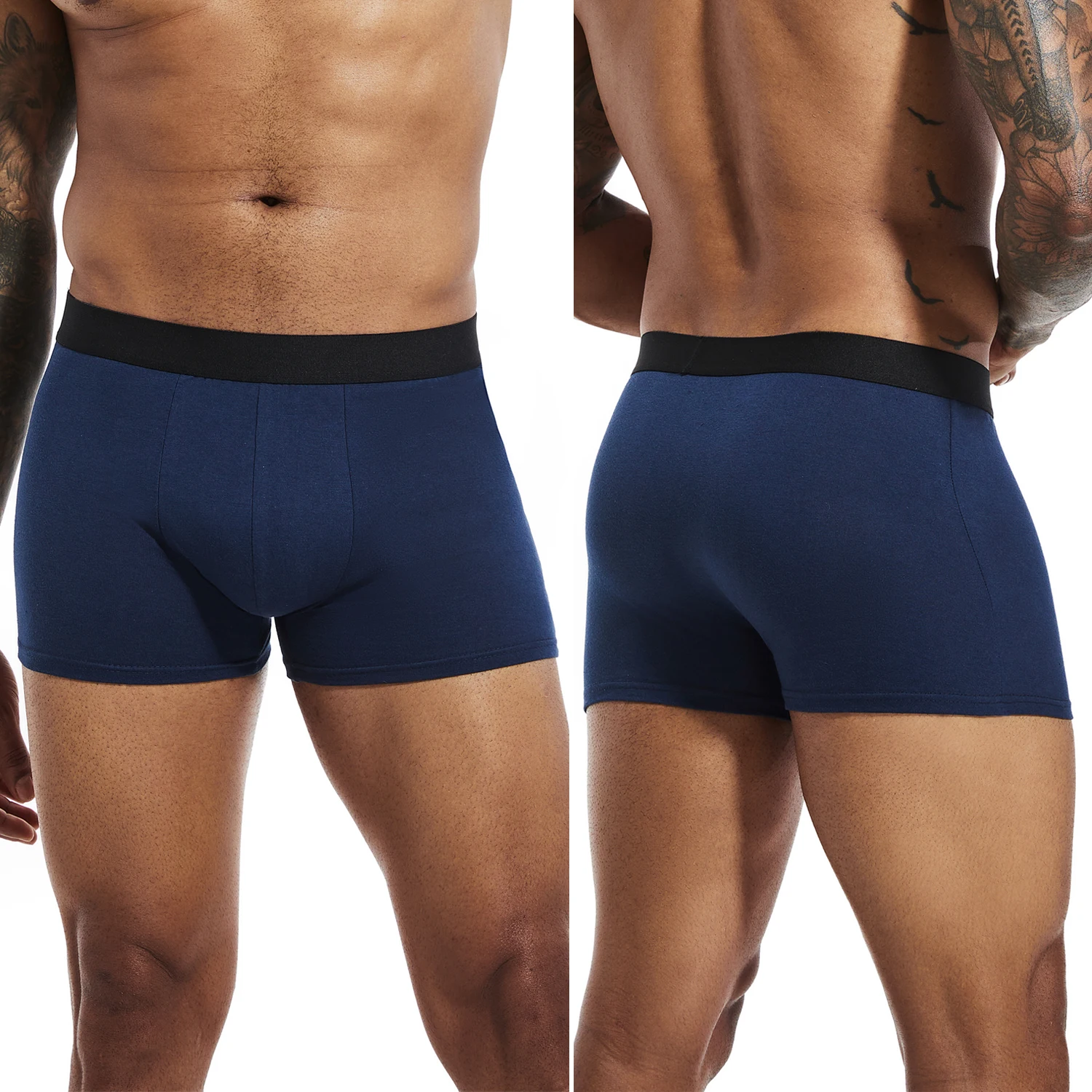 6 Pièces par Paquet, Boxer Noir Doux et Respirant pour Homme, Sous-Vêtement Masculin, Slip, Culotte, Zones Me Goals, 2024