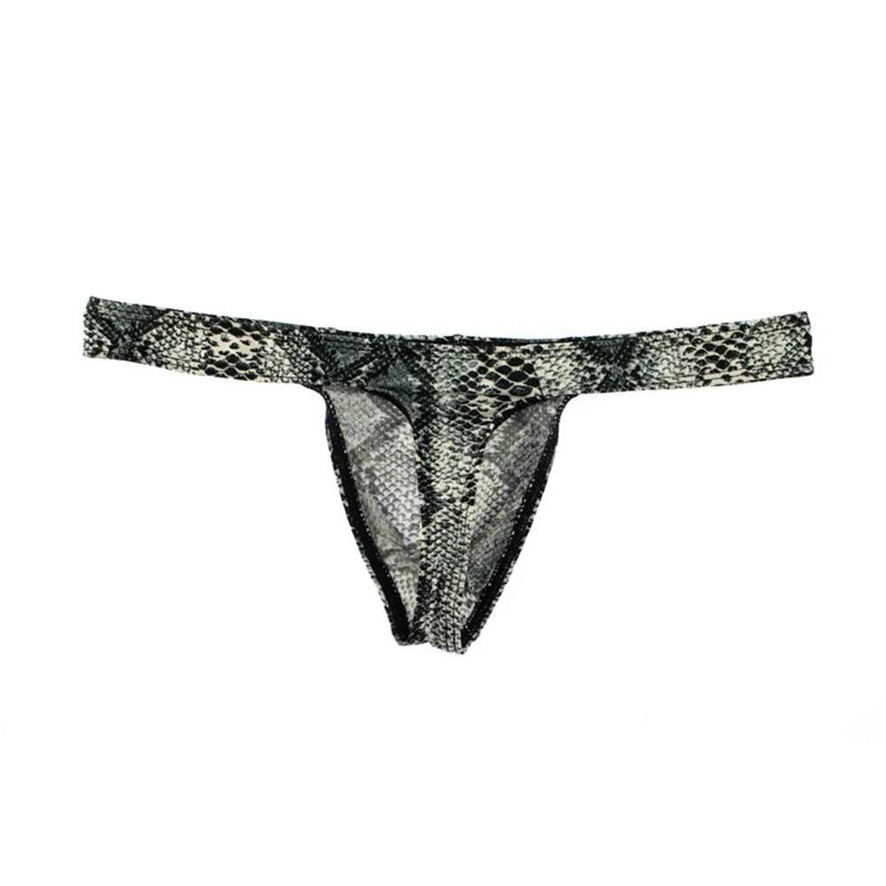 String léopard pour homme, sexy, en poudre, sous-vêtement, culotte, bikini, jockstrap, lingerie masculine