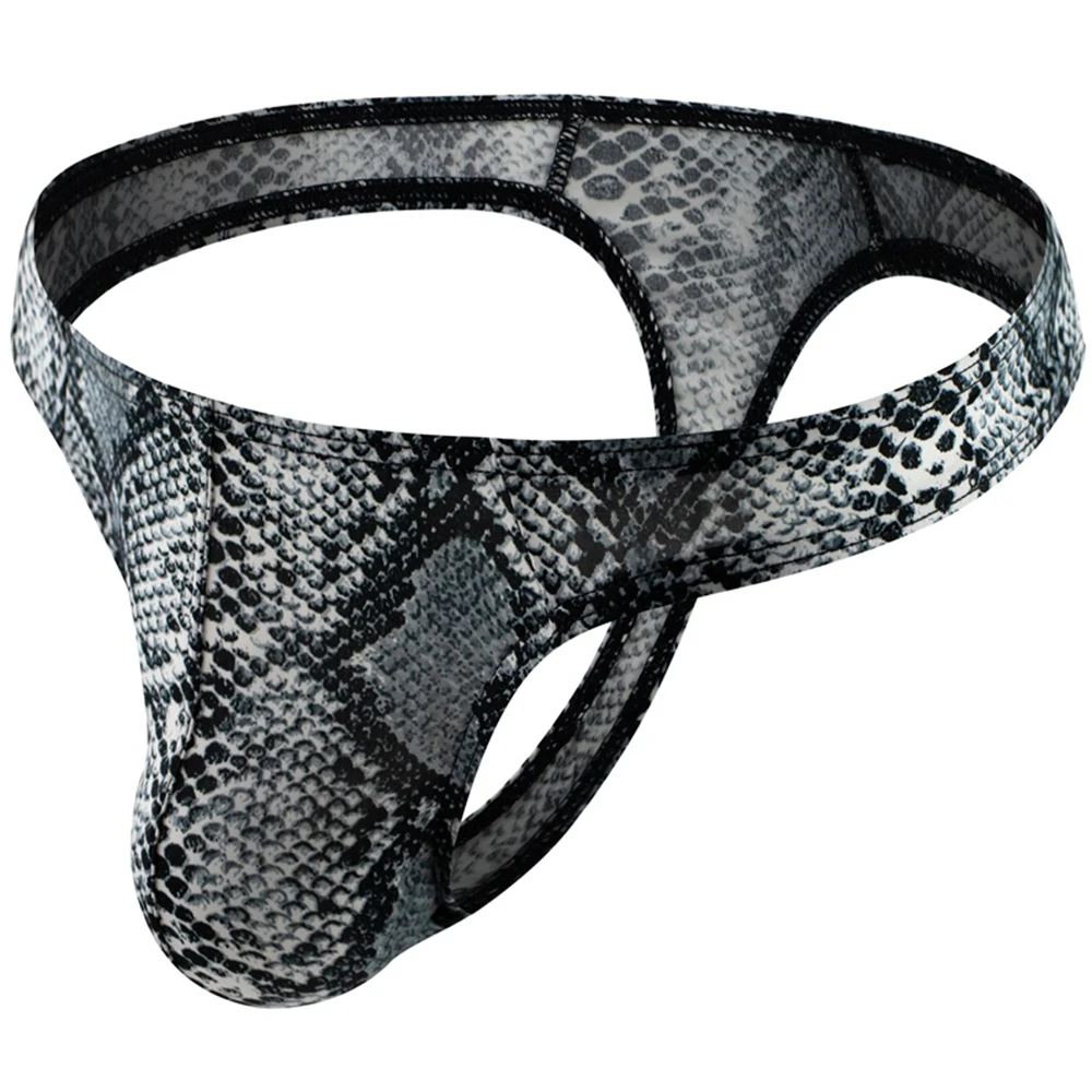 String léopard pour homme, sexy, en poudre, sous-vêtement, culotte, bikini, jockstrap, lingerie masculine