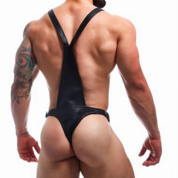 Sous-vêtements Jockstrap pour hommes, lingerie sexy, costume de batterie de poitrine SFP, jock une pièce avec perfecCodpiece, gros renflement, taille réglable – Image 2
