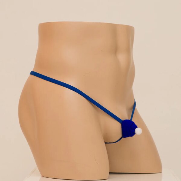 Sous-vêtements sexy pour hommes, chapeau de coq de Noël, culotte t-back, string, pénis, tongs, lingerie gay, sans entrejambe, 7.0 – Image 3
