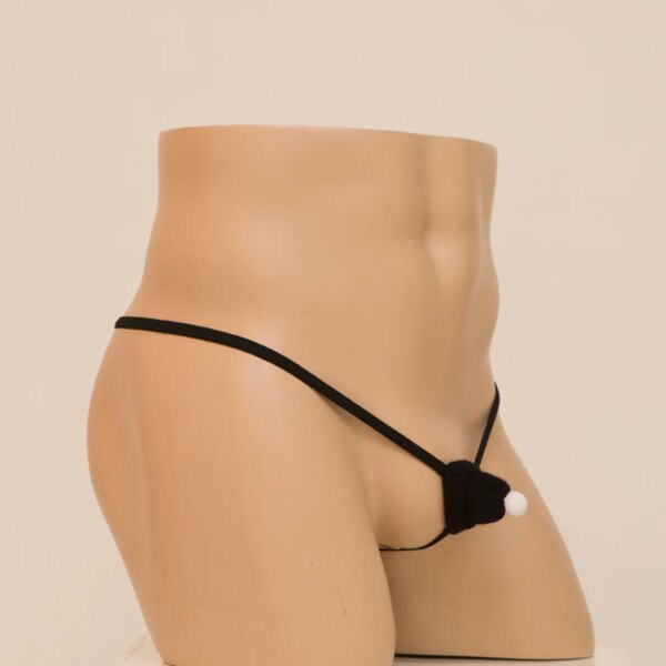 Sous-vêtements sexy pour hommes, chapeau de coq de Noël, culotte t-back, string, pénis, tongs, lingerie gay, sans entrejambe, 7.0 – Image 4