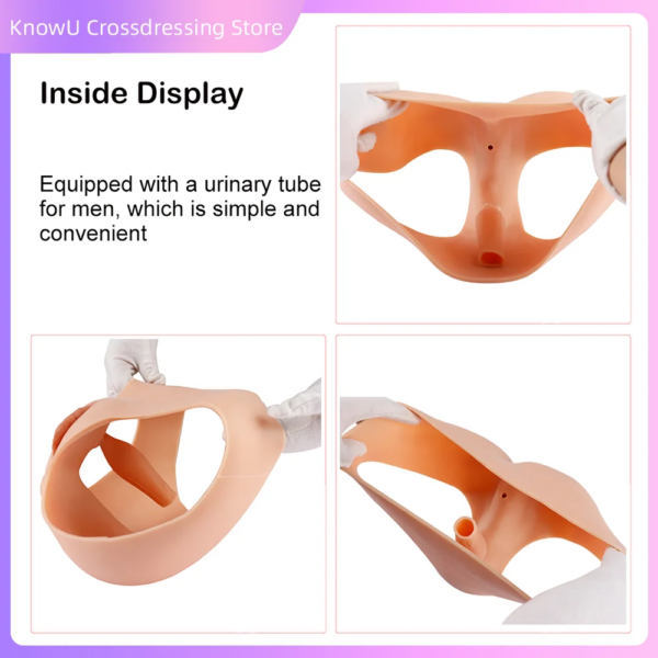 Culotte Cosplay Réaliste en Silicone avec Faux Vagin, pour Travesti, Transgenre, Transexuelle, Drag Queen, Sissy, Vagin Artificiel – Image 3