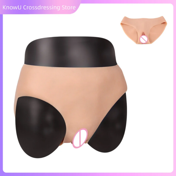 Culotte Cosplay Réaliste en Silicone avec Faux Vagin, pour Travesti, Transgenre, Transexuelle, Drag Queen, Sissy, Vagin Artificiel