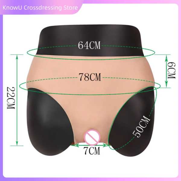Culotte Cosplay Réaliste en Silicone avec Faux Vagin, pour Travesti, Transgenre, Transexuelle, Drag Queen, Sissy, Vagin Artificiel – Image 5