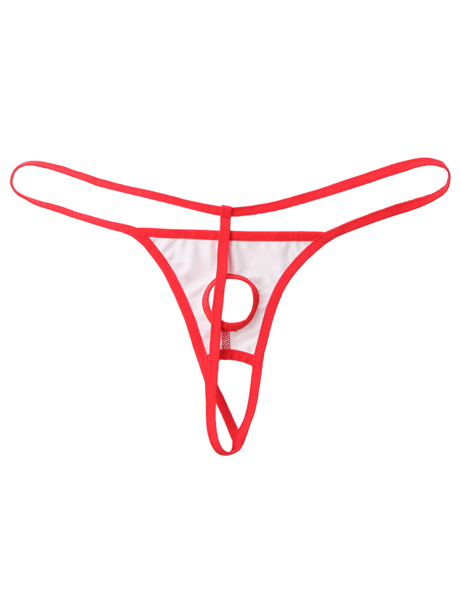 MSemis-Culotte en cuir verni pour hommes, sous-vêtements en string, string à bout ouvert, culotte gay pour hommes avec trous pour pénis, nouvelle lingerie sexy, également