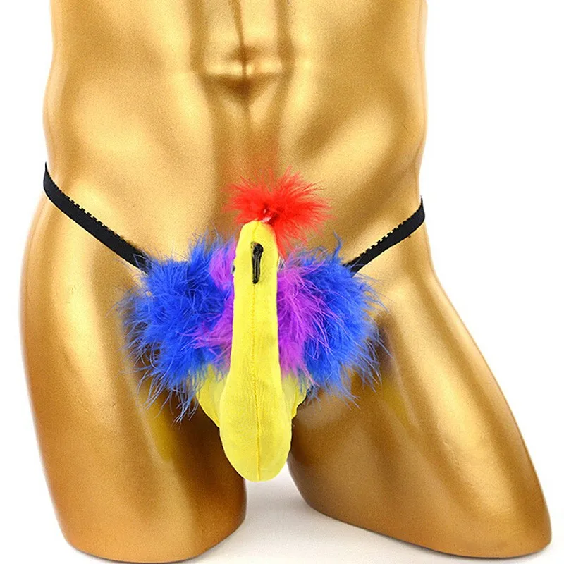 Sous-vêtements créatifs pour hommes, slip sexy, respirant, motif oiseau de dessin animé, string amusant, boîte de nuit, scène, mode, caleçons, vêtements genci, Sissy zones o