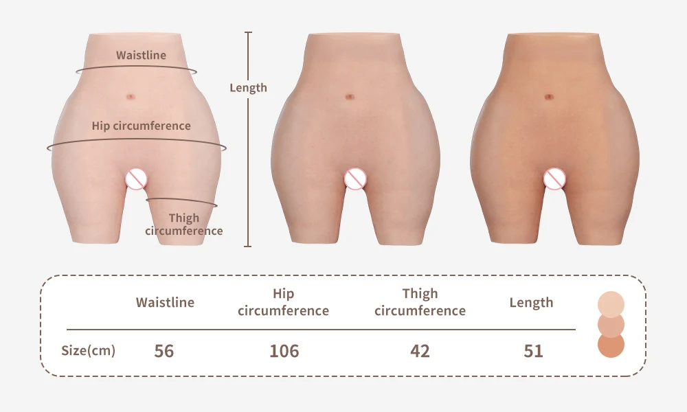 KUMI00-8TH GEN-Culotte vaginale réaliste en silicone sans huile pour homme, sous-vêtement Él, fausses fesses, transgenre