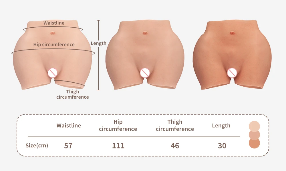 KUMI00-8TH GEN-Culotte vaginale réaliste en silicone sans huile pour homme, sous-vêtement Él, fausses fesses, transgenre