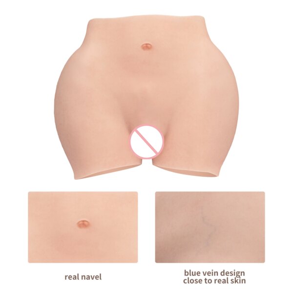 KUMI00-8TH GEN-Culotte vaginale réaliste en silicone sans huile pour homme, sous-vêtement Él, fausses fesses, transgenre – Image 5