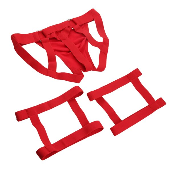 CLEVER-MENMODE coton Jockstrap hommes sous-vêtements Sexy harnais String G String anneau de jambe Bondage Lingerie hombre sangle culotte t-back – Image 6