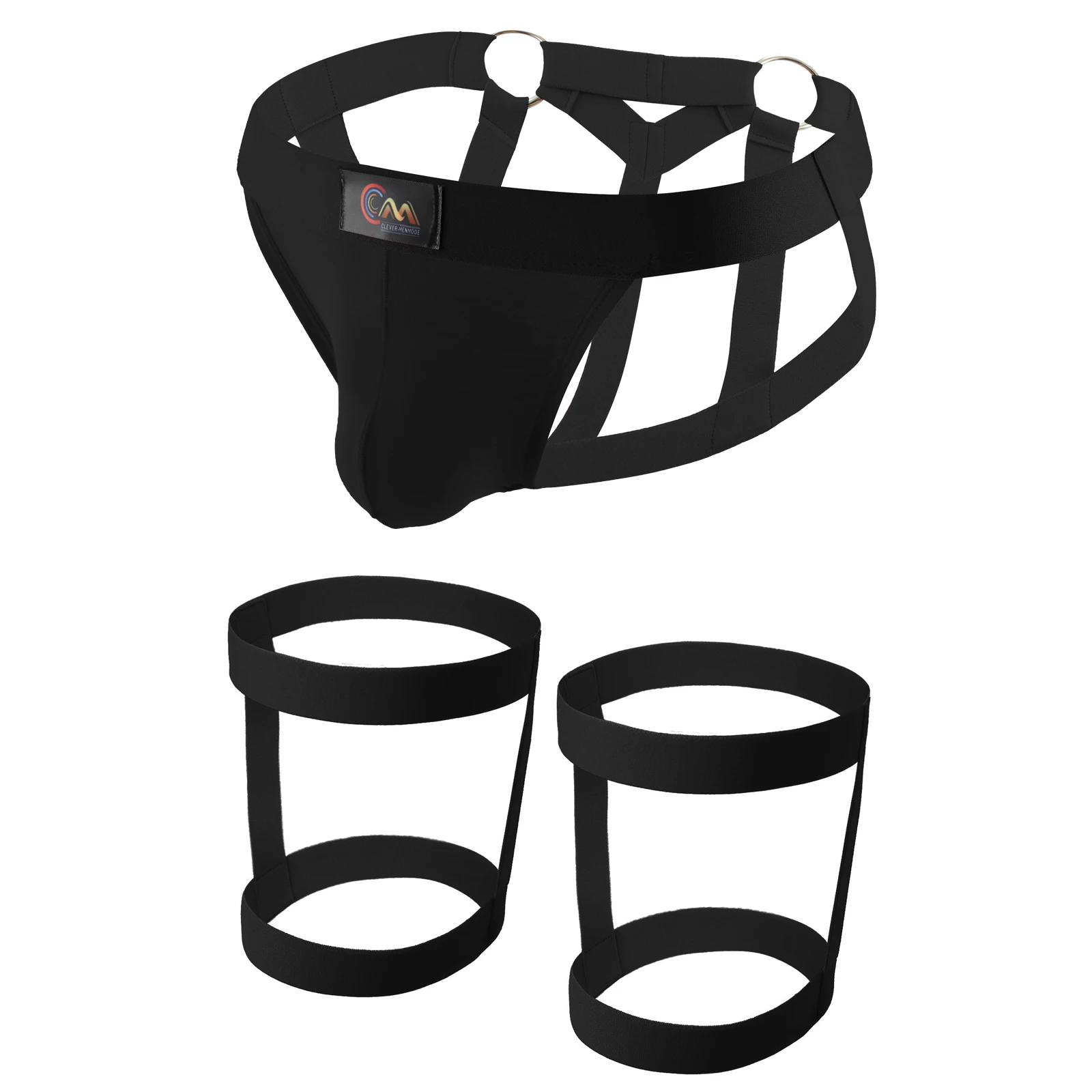 CLEVER-MENMODE coton Jockstrap hommes sous-vêtements Sexy harnais String G String anneau de jambe Bondage Lingerie hombre sangle culotte t-back