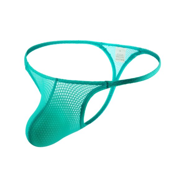 CLEVER-MENMODE G String Hommes String Sous-Vêtements Maille Sexy Slip tanga Lingerie Bikini Culotte Pénis Poudres T-back Transparent – Image 4