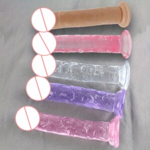 Gode souple réaliste manuel pour femmes, jouets sexuels pour adultes, ventouse, 1PC