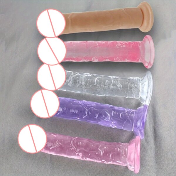 Gode souple réaliste manuel pour femmes, jouets sexuels pour adultes, ventouse, 1PC