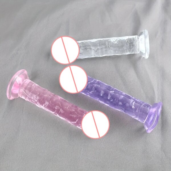 Gode souple réaliste manuel pour femmes, jouets sexuels pour adultes, ventouse, 1PC – Image 2