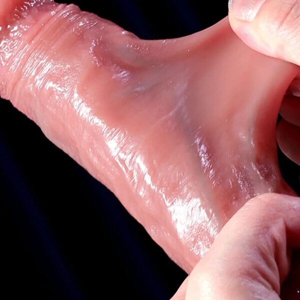Push Dildo Big Penis Soft DilToys pour femmes, jouets sexuels éducatifs, fausse bite en silicone réaliste, masturbation féminine, ventouse anale – Image 2