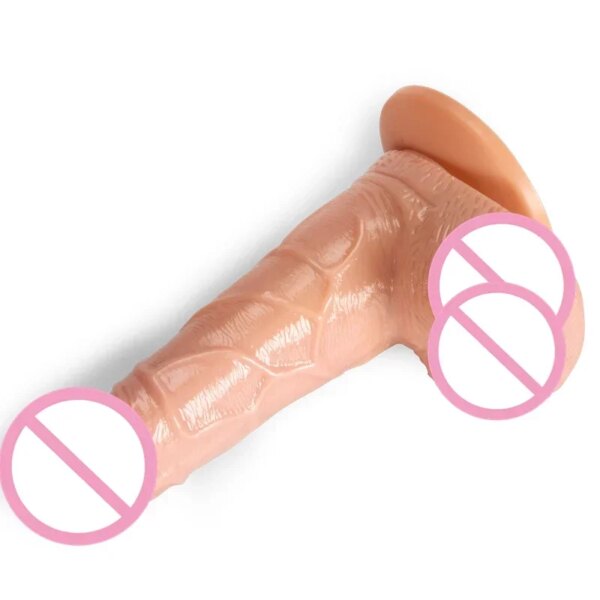 Gode Réaliste avec Ventouse pour Femme, Grand Pénis pour Sexe Anal, Jouet Sexuel Masturbateur pour Adulte, Produit de Masturbation – Image 6