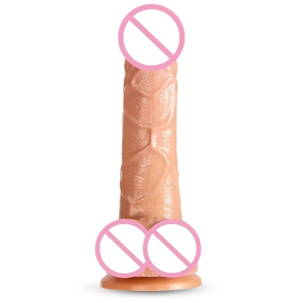Gode Réaliste avec Ventouse pour Femme, Grand Pénis pour Sexe Anal, Jouet Sexuel Masturbateur pour Adulte, Produit de Masturbation – Image 4