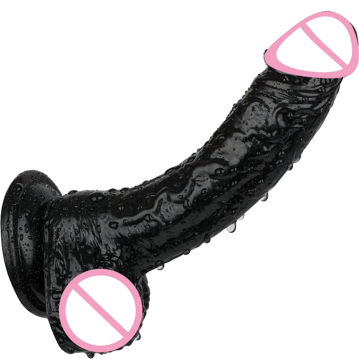 Gode Noir Réaliste de 7 Pouces pour Femme, Petit Pénis avec Ventouse, Bite pour Vagin, Point G, Anal, Jouets Sexuels