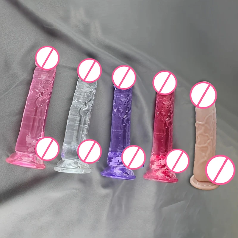 Gode souple réaliste manuel pour femmes, jouets sexuels pour adultes, ventouse, 1PC