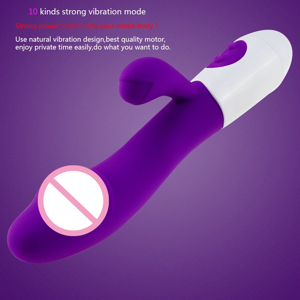 Vibromasseur gode pour femme, vibromasseur point G, stimulateur clitoridien, baguette vibrante, vibromasseurs lapin 10 modes, jouet sexuel adulte pour homme et femme