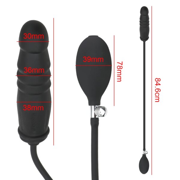 Dilatateur anal vaginal gonflable pour hommes et femmes, plug anal, pénis réaliste, masturbateur féminin, jouet sexuel, jeux pour adultes, ensemble de couple – Image 6