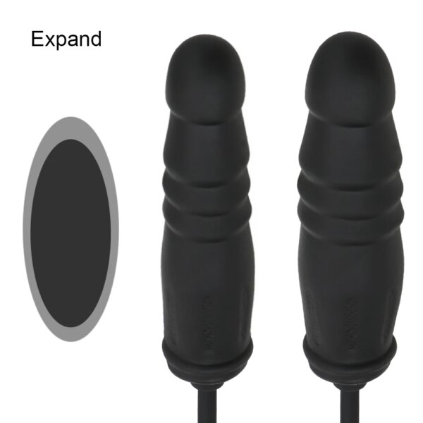 Dilatateur anal vaginal gonflable pour hommes et femmes, plug anal, pénis réaliste, masturbateur féminin, jouet sexuel, jeux pour adultes, ensemble de couple – Image 3