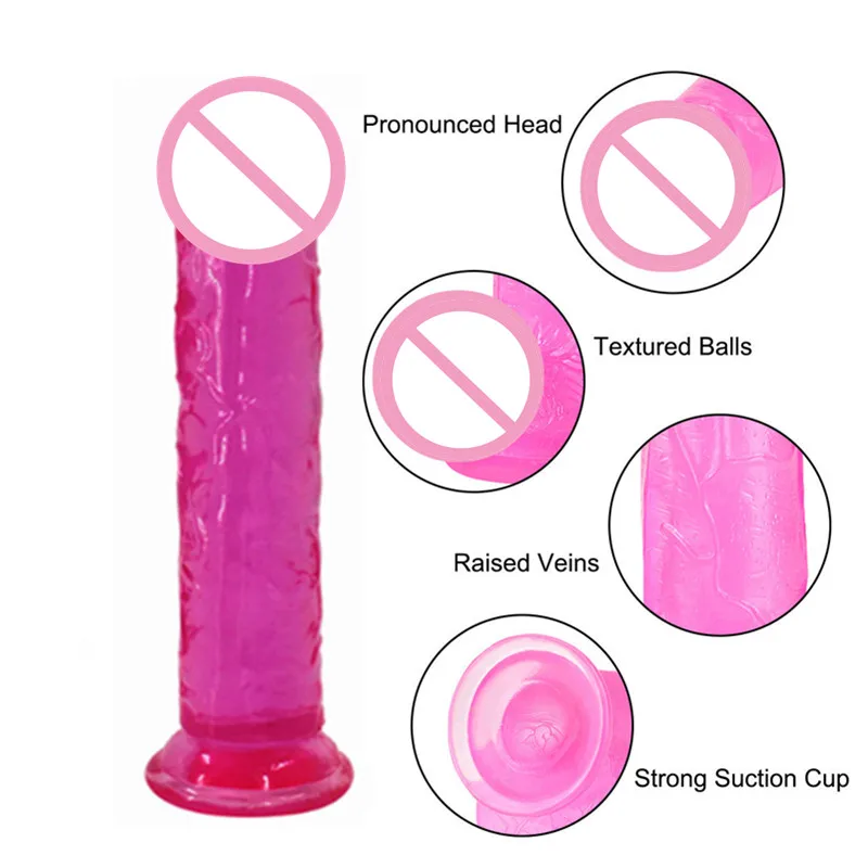 Gros gode ventouse pour femme, jouets sexuels anaux, clitori doux, vagin, mastjaune, pénis, bite, MSI, rose, bon marché, taille 8, 7.0