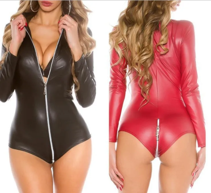 Costume de batterie sexy en similicuir pour femme, lingerie dos nu, corps imbibé, bondage sexuel, robe Bsie M SashSm, fermeture éclair, catsuit féminin, 7.0