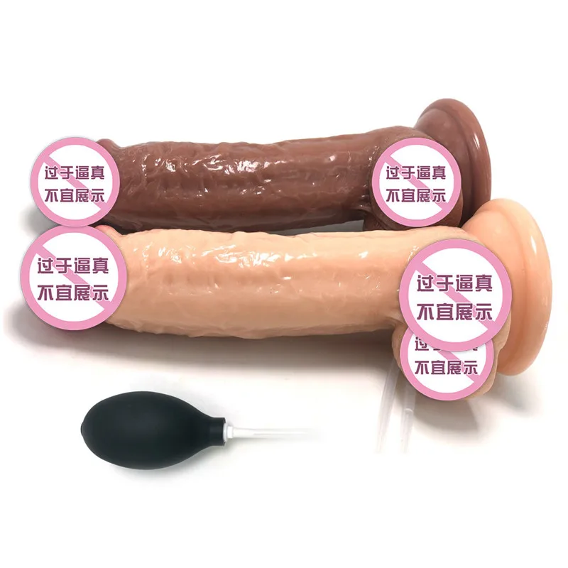 SLaura-Gode éjaculant réaliste pour femme, ventouse de bain, gode souple, masseur de vagin anal et de point G, jeu de prostate, éducatif