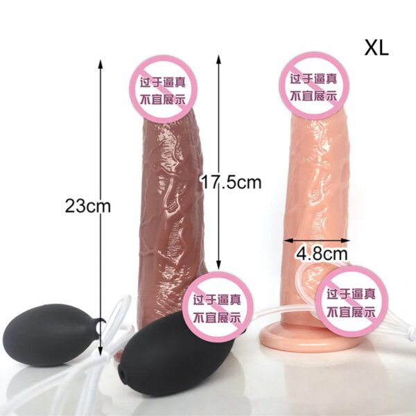 SLaura-Gode éjaculant réaliste pour femme, ventouse de bain, gode souple, masseur de vagin anal et de point G, jeu de prostate, éducatif – Image 4