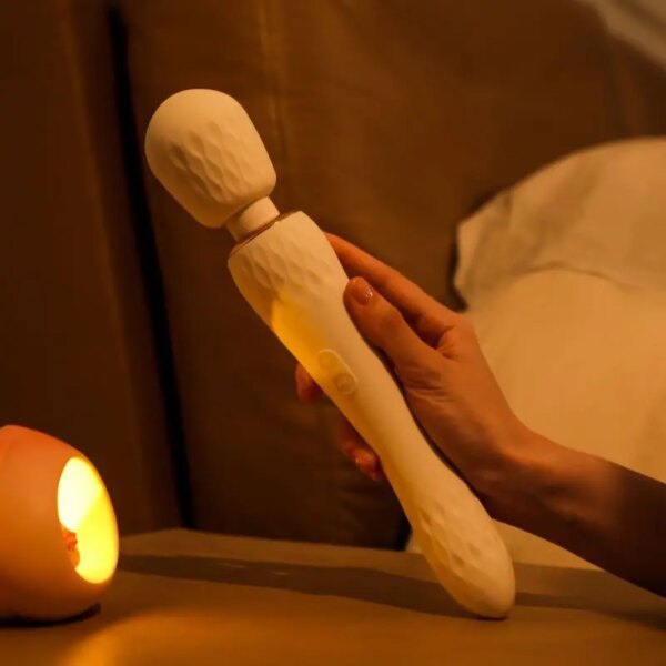 Vibromasseur à double tête pour femme, jouets sexy, masseur AV Magic Wand, gros vibromasseur, jouets sexuels orgasmiques pour adultes de 18 ans et plus – Image 3