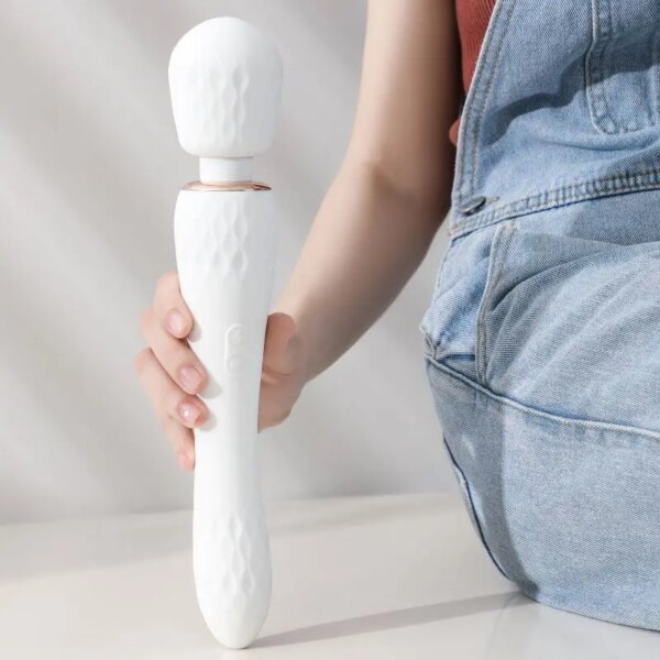 Vibromasseur à double tête pour femme, jouets sexy, masseur AV Magic Wand, gros vibromasseur, jouets sexuels orgasmiques pour adultes de 18 ans et plus – Image 4