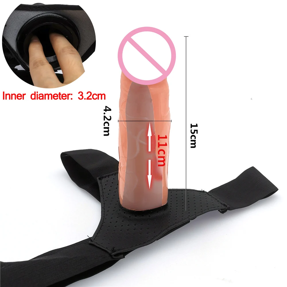 Culotte gode à sangle pour hommes et femmes, pénis creux portable, manches allongées, ceinture SFP, jouets sexuels pour gay