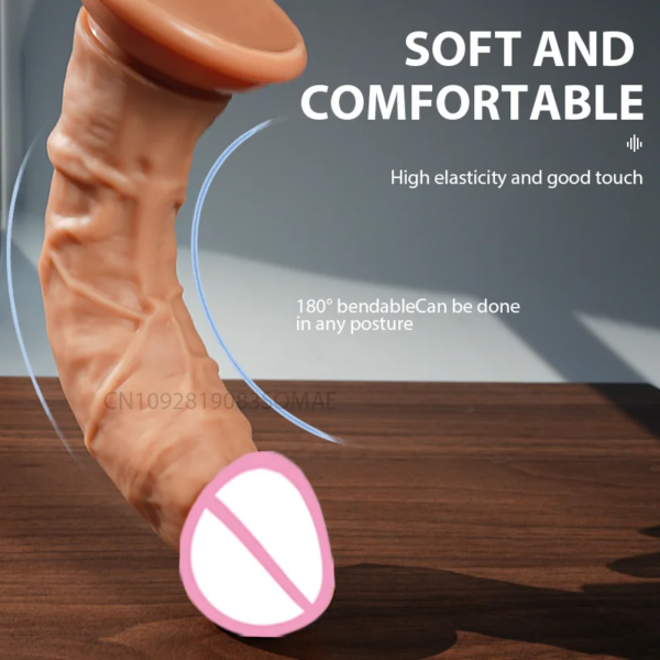 Gode Réaliste en Silicone pour Femme, Machine Sexuelle, Dick, Anal, Éthiculation Vaginale, Gros Pénis, Jouets Sexuels pour Adulte, Homme, 18 – Image 3