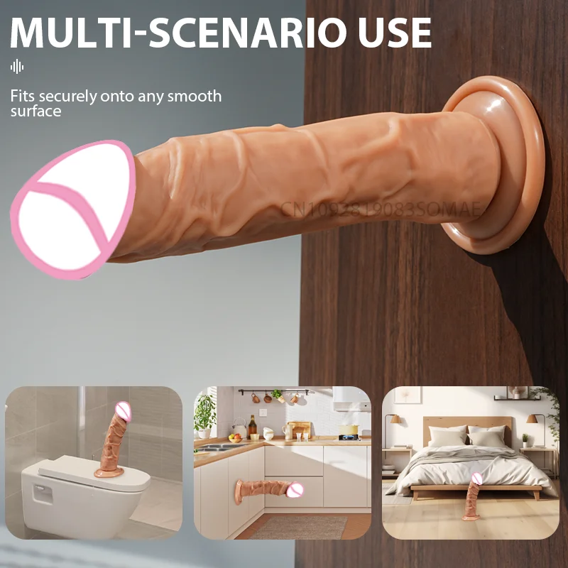 Gode Réaliste en Silicone pour Femme, Machine Sexuelle, Dick, Anal, Éthiculation Vaginale, Gros Pénis, Jouets Sexuels pour Adulte, Homme, 18