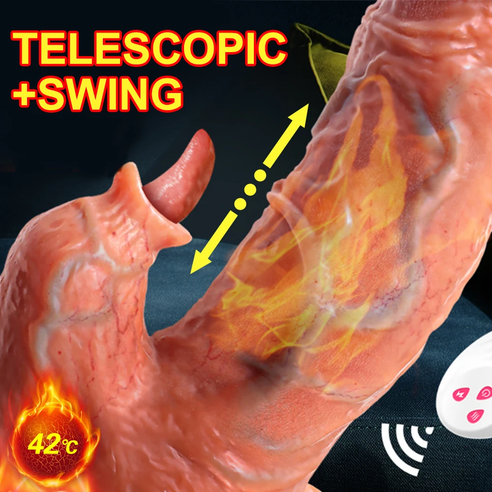 Vibromasseur télécommandé pour femme, gode réaliste télescopique, vibromasseur anal chauffant, machine à 7 vitesses, jouets sexuels Vibromasseur télécommandé pour femme, gode réaliste télescopique, vibromasseur anal chauffant, machine à 7 vitesses, jouets sexuels
