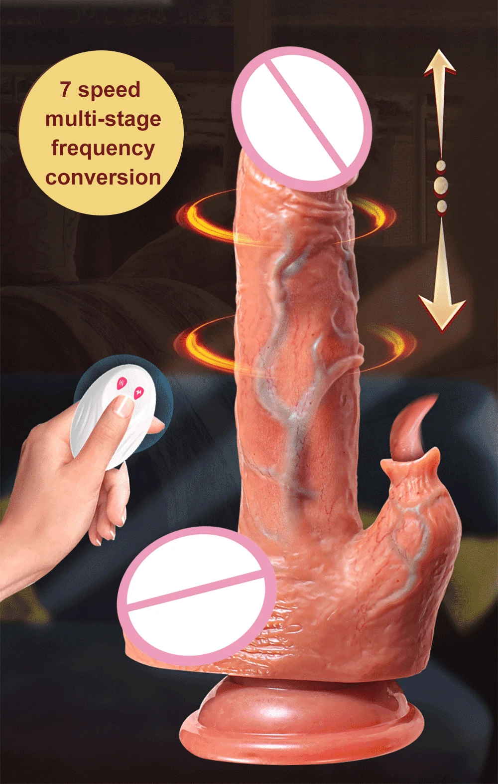 Vibromasseur télécommandé pour femme, gode réaliste télescopique, vibromasseur anal chauffant, machine à 7 vitesses, jouets sexuels Vibromasseur télécommandé pour femme, gode réaliste télescopique, vibromasseur anal chauffant, machine à 7 vitesses, jouets sexuels