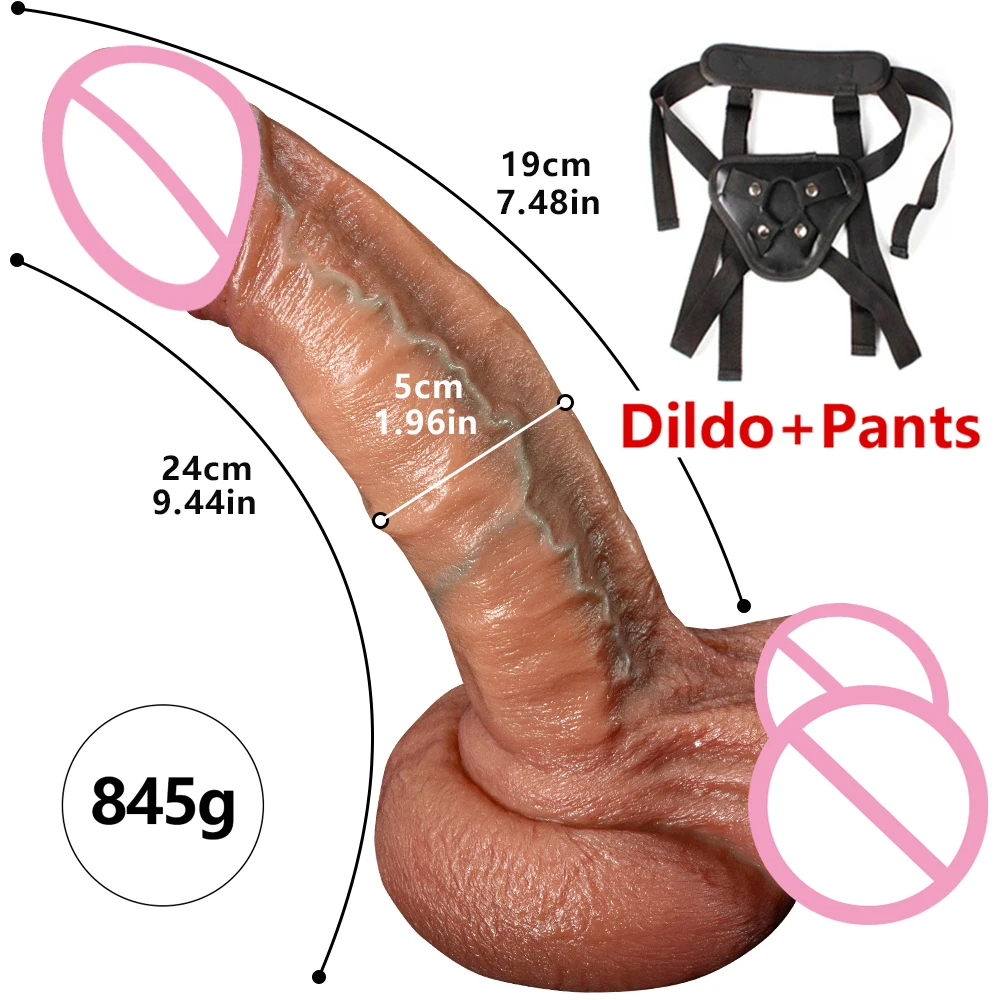 Pénis réaliste en silicone double couche pour hommes et femmes, gode super grand, jouets sexuels doux, masturbateur féminin, ventouse, gode éducatif