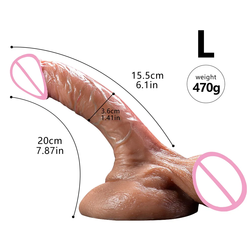 Pénis réaliste en silicone double couche pour hommes et femmes, gode super grand, jouets sexuels doux, masturbateur féminin, ventouse, gode éducatif
