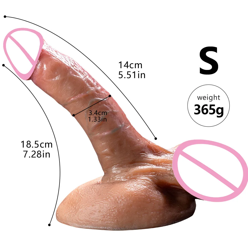Pénis réaliste en silicone double couche pour hommes et femmes, gode super grand, jouets sexuels doux, masturbateur féminin, ventouse, gode éducatif