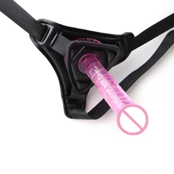 Culotte en cuir et Latex pour femmes, pantalon de chasteté à bretelles de Bondage, ensemble pénis, harnais corporel fétichiste, jouets de flirt pour Couples – Image 5