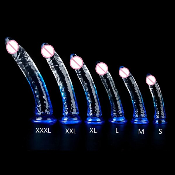 Gode Réaliste avec Ventouse Énorme Pénis Féminin, Point G, Vaginal, Mastjaune, Flexible, Éducatif, Long Pénis, Sex Toys – Image 3