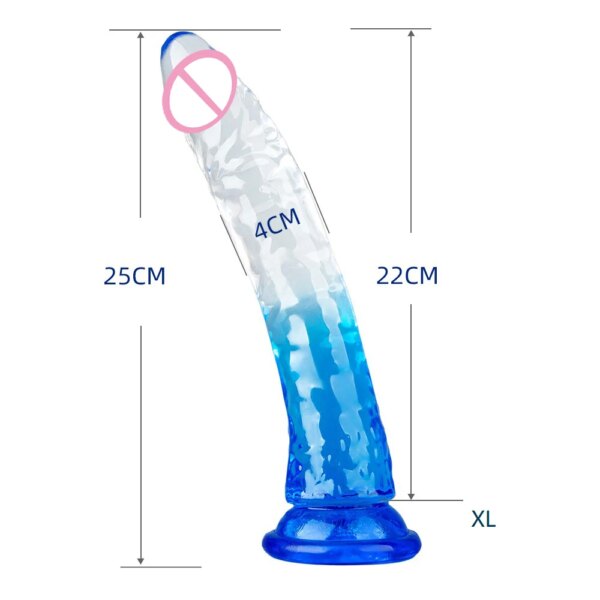 Gode Réaliste avec Ventouse Énorme Pénis Féminin, Point G, Vaginal, Mastjaune, Flexible, Éducatif, Long Pénis, Sex Toys – Image 6