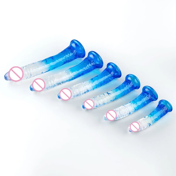 Gode Réaliste avec Ventouse Énorme Pénis Féminin, Point G, Vaginal, Mastjaune, Flexible, Éducatif, Long Pénis, Sex Toys – Image 2